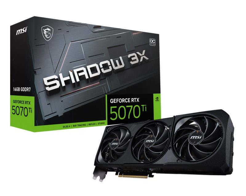 MSI RTX 5070 Ti 16G 256bit RTX 5070 Ti 16G SHADOW 3X OC