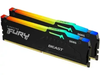 Memorija KINGSTON 64GB(2x32GB)/DIMM/DDR5/6000MHz/CL36/FURY Beast RGB EXPO KF560C36BBEAK2-64